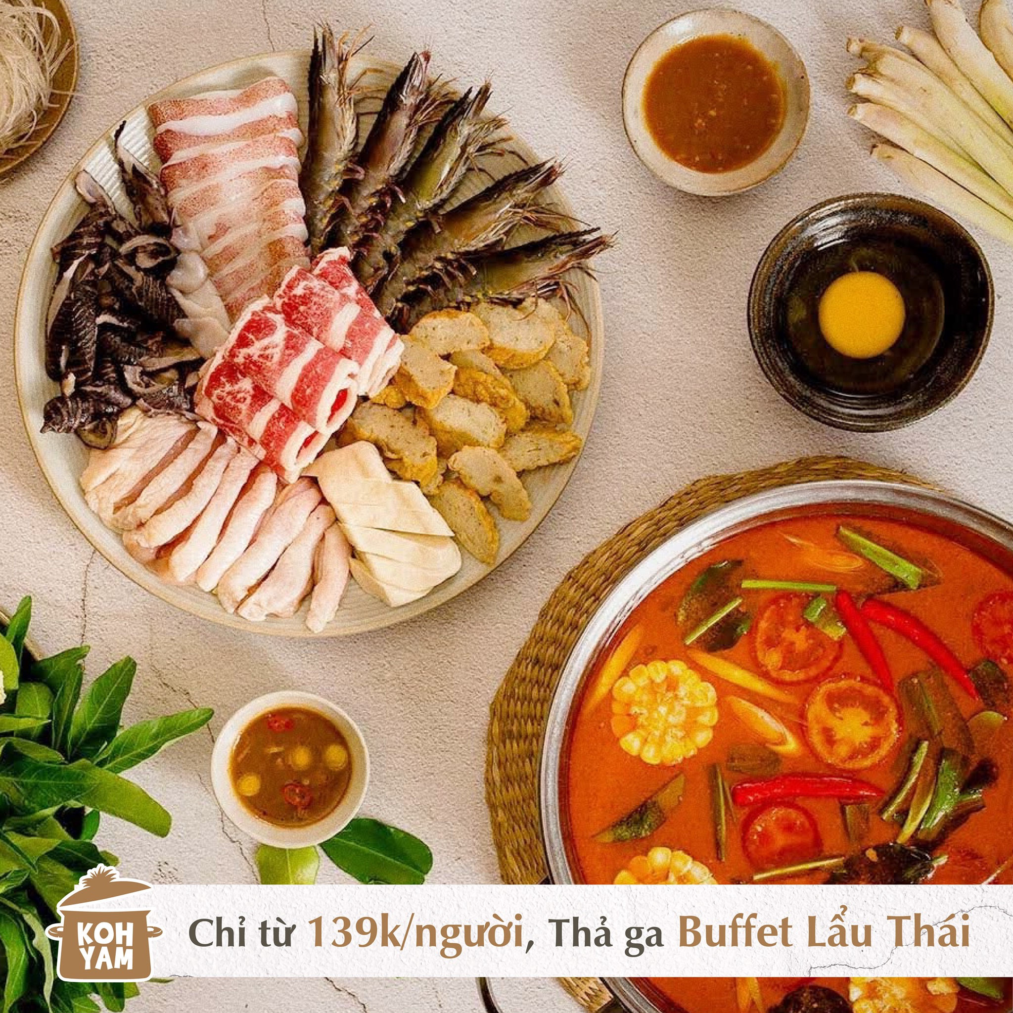 buffet lau ha noi Thai Koh Yam