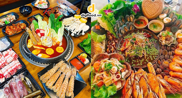 Which restaurant offers a delicious seafood buffet with a variety of dishes at an affordable price?