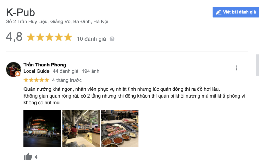 Đánh giá kpub Hanoi