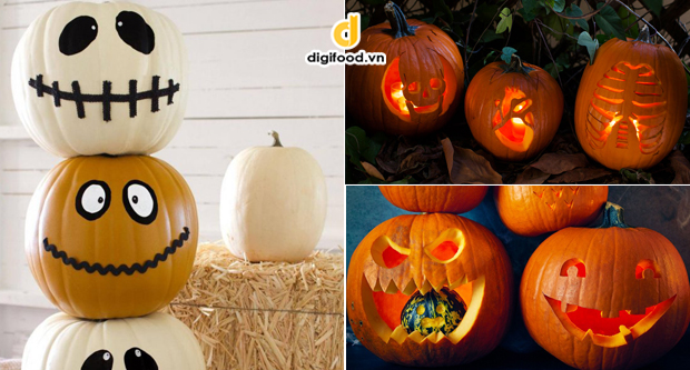 Cách trang trí bí ngô Halloween đơn giản - Digifood
