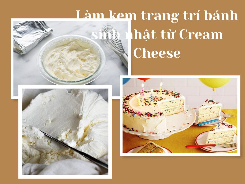 làm kem bánh sinh nhật cream cheese