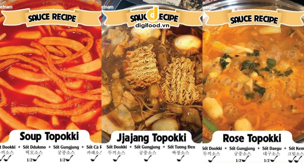 Sốt Dookki có những loại nào và cách kết hợp với món ăn nào?